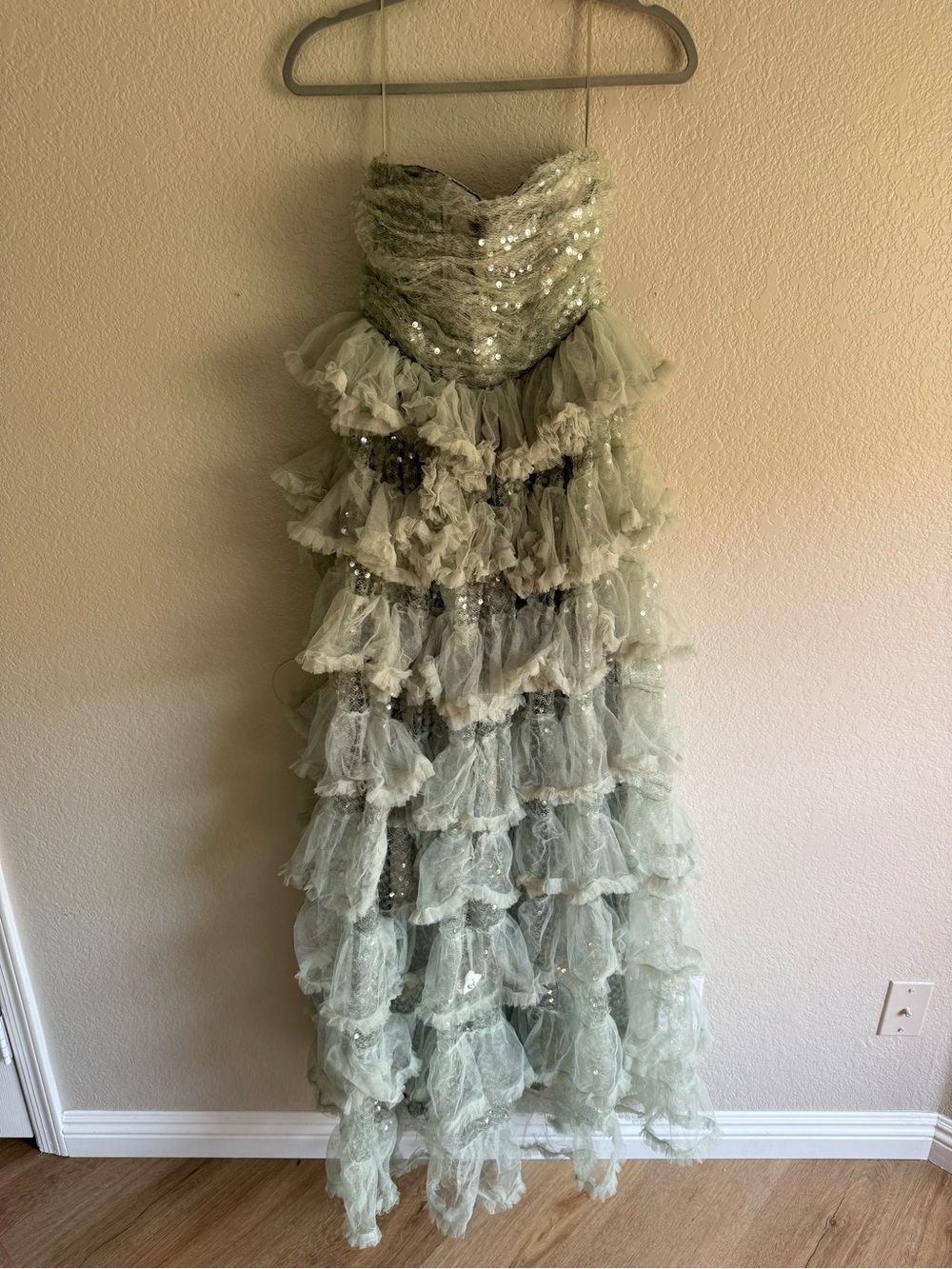 Faeriesty Tulle Ruffle Maxi Dress NEW